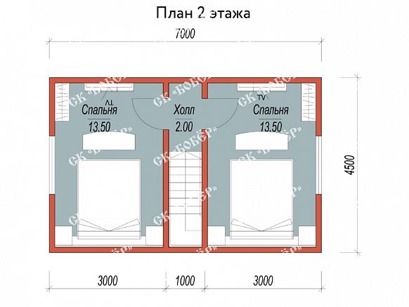 Сруб из профилированного бруса 6х7. фото